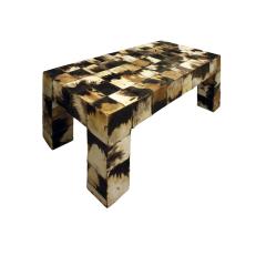 Coffee Table in Tessellated Horn 1970s - 706654