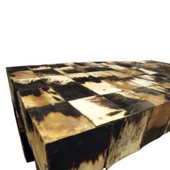 Coffee Table in Tessellated Horn 1970s - 706658