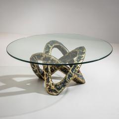 Coffee Table with Bronze Base Late 20th Century - 4533652