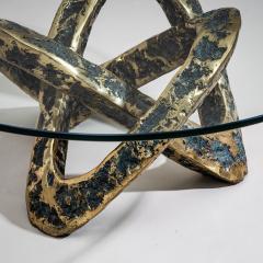 Coffee Table with Bronze Base Late 20th Century - 4533658