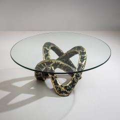 Coffee Table with Bronze Base Late 20th Century - 4533668