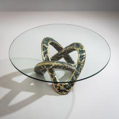 Coffee Table with Bronze Base Late 20th Century - 4533671