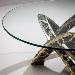 Coffee Table with Bronze Base Late 20th Century - 4533673