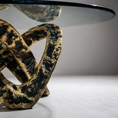 Coffee Table with Bronze Base Late 20th Century - 4533676