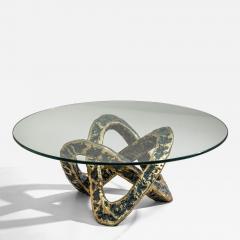 Coffee Table with Bronze Base Late 20th Century - 4533856