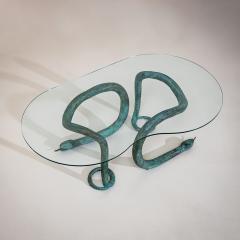 Coffee Table with Bronze Snakes 20th Century - 4709765