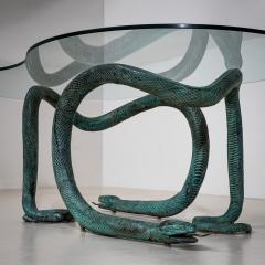 Coffee Table with Bronze Snakes 20th Century - 4709771