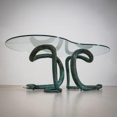 Coffee Table with Bronze Snakes 20th Century - 4761041