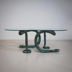 Coffee Table with Bronze Snakes 20th Century - 4761043