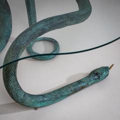 Coffee Table with Bronze Snakes 20th Century - 4761045
