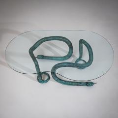 Coffee Table with Bronze Snakes 20th Century - 4761046