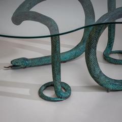 Coffee Table with Bronze Snakes 20th Century - 4761047