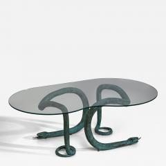 Coffee Table with Bronze Snakes 20th Century - 4764542