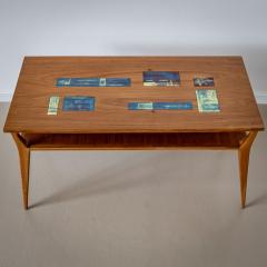 Coffee Table with Ceramic Inlays Italy Mid 20th Century - 4435272