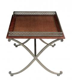 Coffee Table with Top in Grasscloth Under Glass - 142550