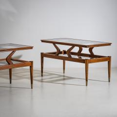 Coffee Table with Two Glass Tiers Italy 1950s - 4548015