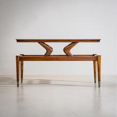 Coffee Table with Two Glass Tiers Italy 1950s - 4548019