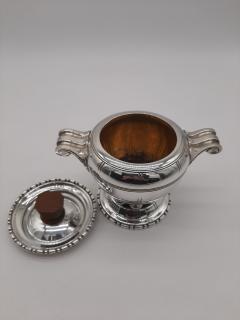 Coffee and tea set in silver plated Italian art deco - 3646036