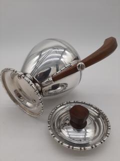 Coffee and tea set in silver plated Italian art deco - 3646038