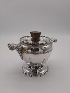 Coffee and tea set in silver plated Italian art deco - 3646051