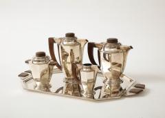 Coffee and tea set in silver plated art deco - 3179738