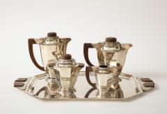 Coffee and tea set in silver plated art deco - 3179741