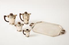 Coffee and tea set in silver plated art deco - 3179742