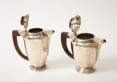 Coffee and tea set in silver plated art deco - 3179744