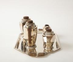 Coffee and tea set in silver plated art deco - 3179746