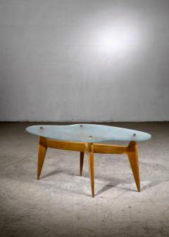 Coffee table with free form glass top - 4247864
