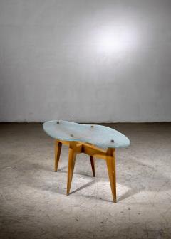 Coffee table with free form glass top - 4247865