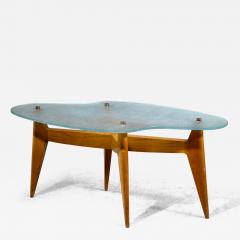 Coffee table with free form glass top - 4248446