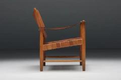 Cognac leather mid century modern easy Chair Sweden 1960s - 3405773