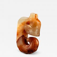 Coiled Dragon Pendant Late Shang Period - 3591221