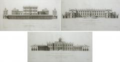 Colen Campbell Rare set of 3 English architectural copper engravings by Colen Campbell - 732991