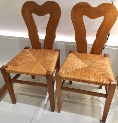 Colette Gueden Colette Gueden Attributed charming riviera style pair of heart shaped chairs - 2363953