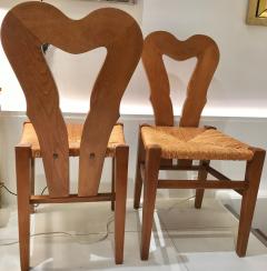 Colette Gueden Colette Gueden Attributed charming riviera style pair of heart shaped chairs - 2364003