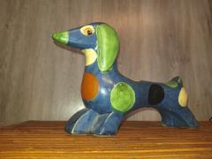 Colette Gueden Colette Gueden for Primavera rarest dachshund dotted witty Teckel sculpture - 1867262