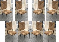 Colette Gueden Colette Gueden for Primavera rarest set of 8 dinning chairs in genuine condition - 2408430