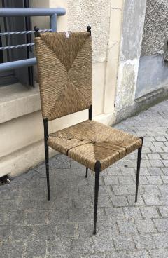 Colette Gueden Colette Gueden for Primavera rarest set of 8 dinning chairs in genuine condition - 2408436