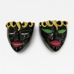 Colette Gueden Pair of ceramic sconces Paris France circa 1970 - 4000436