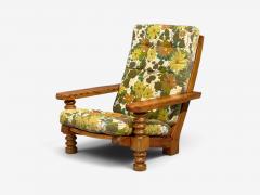 Collden Brutalist Lounge Chairs Pine Fabric Sweden 1970s - 4747704