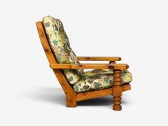 Collden Brutalist Lounge Chairs Pine Fabric Sweden 1970s - 4747708