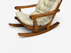 Collden Swedish Modern Large Rocking Chair Pine Fabric Sweden 1970s - 4748674