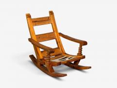 Collden Swedish Modern Large Rocking Chair Pine Fabric Sweden 1970s - 4748684