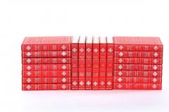 Collection Gilt Leather Bound Books Twenty Volumes - 1825741