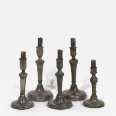 Collection of 18th 19th Century French Pewter Candleholders - 4419668