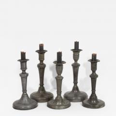 Collection of 18th 19th Century French Pewter Candleholders - 4419670