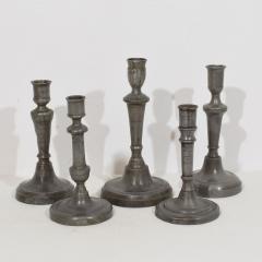 Collection of 18th 19th Century French Pewter Candleholders - 4114304