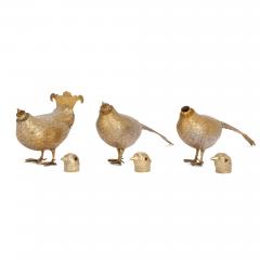 Collection of 19th century bird shaped silver gilt rosewater sprinkles - 3667331